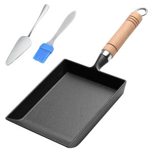 Outdoor Camping Frying Pan Non Stick Durable Omelette Pan with Heat Resistant Handle for Hiking and Picnics