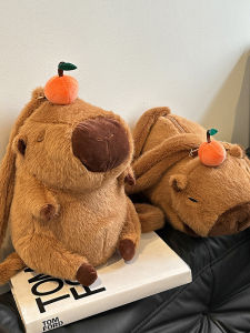 Large Size Fun Capybara Plush Doll Backpack Waterproof Cartoon Style Double Shoulder Bag for Men And Women with Zipper Closure