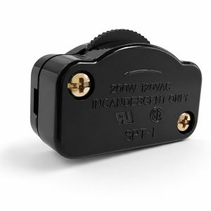 Inline Rotary Cord Switch for 18/2 SPT-1 Lamp Cord On/Off Lighting Feed-Through Switches