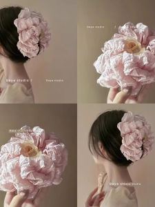 Kẹp Tóc Hình Con Bướm Nhiều Lớp Màu Hồng Sakura Cỡ Lớn Phụ Kiện Tóc Nữ Siêu Thanh Tạo Hiệu Ứng Tóc Dày Kẹp Cá Mập