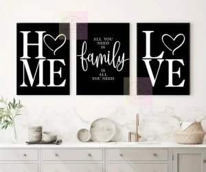 HOME WALL DECOR AFFORDABLE DECORATION FOR FAMILY LIVING ROOM frame set (3pcs)