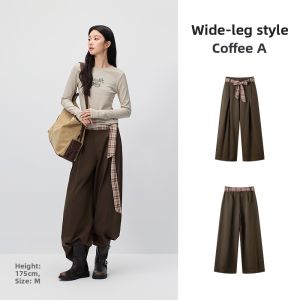 Semir | Ruffled Loose Culottes Womens Casual Trousers