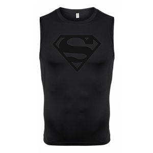 Graphic Sleeveless Compression Shirt for Men Athletic Quick Dry Tank Tops Tees Gym Workout Running Vest Baselayers Undershirts