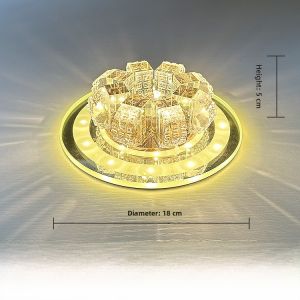 Modern Crystal Embedded Entrance Hallway Lighting LED Ceiling Light for Balcony Corridor Simple Style Popular Sale Home Decor