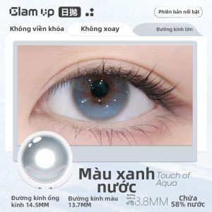 GLAM UP | Kính Áp Tròng Dùng Một Ngày Màu Xanh Dương & Đen 30 Cái