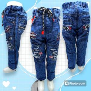 Celana panjang jeans anak motif sobek model terbaru terlaris celana anak cowok untuk anak 2-11 tahun