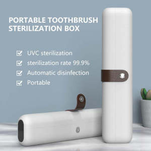 New Portable Ultraviolet Toothbrush Disinfectant Automatic Circulation Sterilization C-type Charging Travel Disinfectant Box Toothbrush Disinfectant Travel Case Sterilization Storage Box