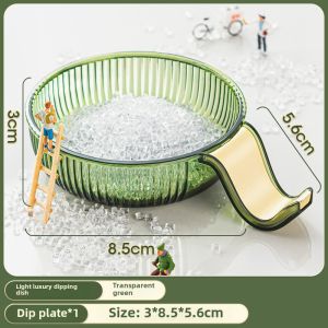 Jujiajia Accessible Luxury Saucer Dish Barbecue Sauce Vinegar Dish Household Seasoning Dry Rack Side Saucer Small Plate Tableware Sauce Dish