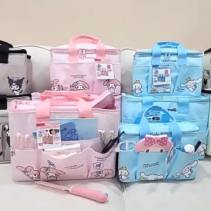 Cute Sanrio Melody Kuromi Cinnamoroll Canvas Tote Bag Portable Mommy Handbag