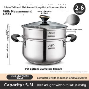 ASD | Stainless Steel 304 Versatile Cookpot