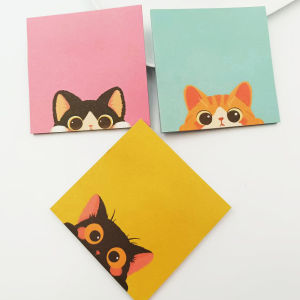 1Pcs/50sheet 7.5 * 7.5 Creative Sticky Note Paper Cute Animal Note Cartoon N Sticky Note Book Korean Stationery