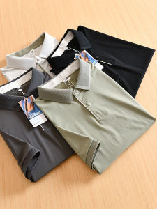 Quality Mens Short Sleeve POLO Shirt Casual Breathable Quick Dry Versatile Summer Business Casual Nylon Spandex Blend Polo Top