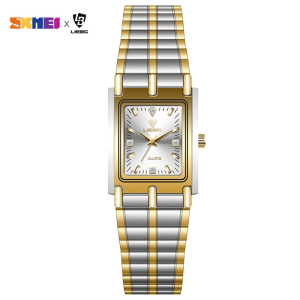 SKMEI | LIEBIG Luxury Gold Steel Bracelet Wristwatches Female Male Clock Golden Quartz Watch For Men Women Watches Relogio Masculino