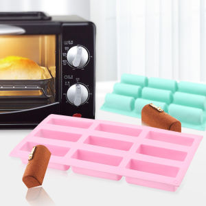 9 Hole Semi-Cylindrical Strip Shape Cake Tray Candy Chocolate Gumpaste Moulds DIY Fondant Mousse Cake Silicone Mold