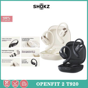 Shokz OpenFit 2 T920 Open wireless Bluetooth Earphones IP55 Sweatproof and Waterproof AI Intelligent Call Noise Reduction Function Bluetooth 5.4 Dual Mode Connection 2025 New Edition