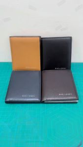 Baellerry Outlet D9257 Dompet Uang Lipat Kecil Anti Ribet Minimalis Bahan Sintetis Bifold Wallet