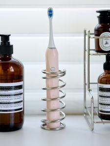 Stainless Steel Toothbrush Holder Modern Minimalist Style Bathroom Storage Rack Non-Slip Desktop Organizer Moisture Proof Rust Proof