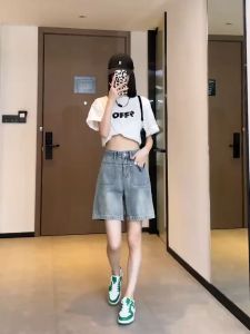 New Product: Chen Shop กางเกงยีนส์ขาห้าส่วน | ผ้าเดนิมทรงตรงสวยเข้ารูป | สไตล์เกาหลีฤดูร้อน | รุ่นใหม่