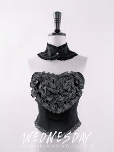 Halloween Gothic Dark Stripe Wednesday Cat Cocoon Strapless Gothic Lolita Dress Custom Made Catcocoon Brand Special Item