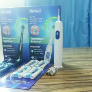 Afdeal | Intelligent Rotating Electric Toothbrush Rechargeable Rotary Toothbrush Compatible with Oral B Replacement Electric Brush Heads