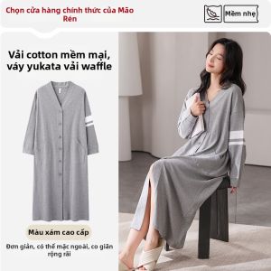 MiiOW | Áo Choàng Tắm Tay Dài Form Rộng Cotton Sạch 100%