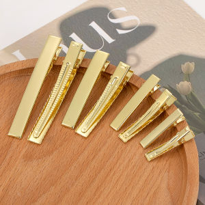 14K Gold Plated Duckbill Hair Clip DIY Headwear Accessories Material Butterfly Knot Parting Hair Clip Fashionable Hair Accessories