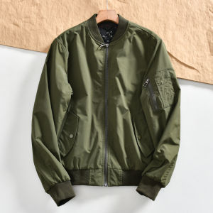 American Style MA-1 Mens Outdoor Waterproof Baseball Collar Flight Jacket Trendy Autumn Order Processing Standard Fit Jacket