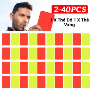 Bộ Thẻ Trọng Tài Bóng Đá Màu Đỏ Vàng Sản Xuất Khéo Léo PVC 32x43 Inch Dành Cho Huấn Luyện Và Thi Đấu Bóng Đá