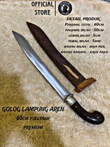 golok sembelih panjang asli baja per durall aren multifungsi