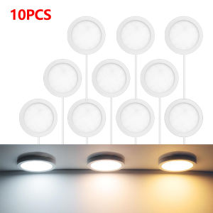 LED Night Light 1-10piece Puck Lights USB Plug for Under Cabinet Collection Closet Wine Case Wall Ceiling Decorative Lighting