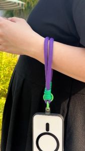 Tali Strap Gantungan Hp DOUBLE Pendek  Phone String Universal  Gelang Hp Nylon Korean Style  Gantungan Kunci  Tas  Serbaguna