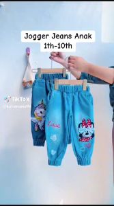 Jogger Jeans Anak Perempuan Celana Panjang Anak Motif Little Pony Mickey 1-12 Tahun