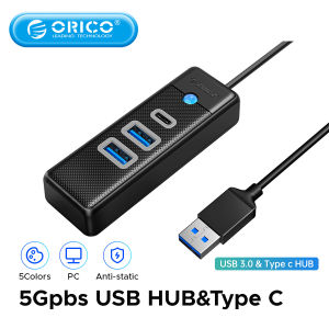 ORICO USB 3.0 Type C ฮับแบบ 3พอร์ต 5Gbps ตัวแยกมินิความเร็วสูงแบบพกพาอะแดปเตอร์ OTG สำหรับคอมพิวเตอร์พีซีอุปกรณ์เสริม