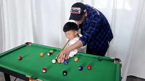 【COD】120cm Billiard Table Set For Kids Adjustable Foldable Complete Game Set With Full Accessories For Parent Child Indoor Play Home Bedroom Birthday Gift Mini Family Leisure Game