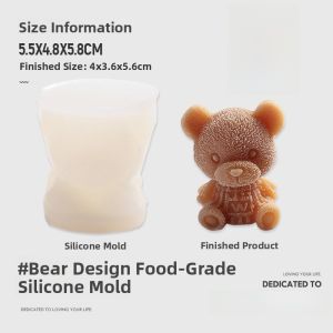 Silicone Lion Tower Ice Cube Mold Bear Coffee Milk Tea Creative Ice Maker Home Use Kitchen Cooking Utensils Ice Tray