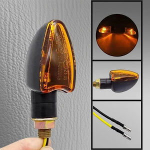 Motorcycle Turn Signal Light 12V 10mm Halogen Turn Signal Motorcycle Blinker Lamp For Honda For YAMAHA Scooter Cafe Racer