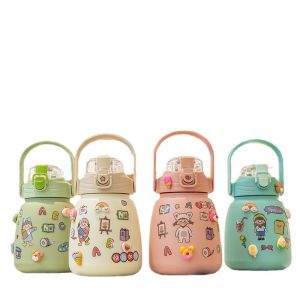 Bình giữ nhiệt inox CLIP SHOP TỰ QUAY - Bình giữ nhiệt 900ml có dây đeo chéo decal