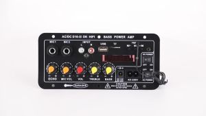 ampli full bass subwoofer 10 Inch Hi-Fi Bluetooth Rumah Mobil Audio Power super bass Bluetooth Amplifiers AC 220V 12V 24V Daya Ditingkatkan Amplifier Otomatis Siaran FM Pemain High-Fidelity Bass Power Dual Mendukung USB TF Remote Control Penguat Suara