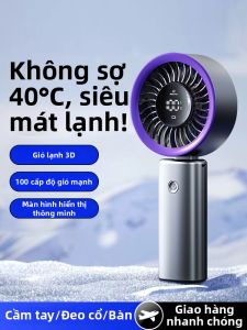 Quạt Cầm Tay Siêu Tốc 2025 Quạt Điện Mini Di Động Cho Học Sinh Đi Học Im Lặng Ngoài Trời Đi Làm Quạt Tay Cầm Mạnh Mẽ