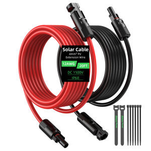 10AWG Solar Extension Cable Tinned Copper PV Wire for Solar Controller Solar Panels 3-30m Cable with MC4 Connector