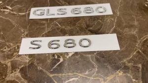 Decal tem chữ S680 và GLS680 dán đuôi xe ô tô Maybach