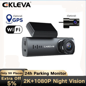 EKLEVA 2K Car DVR Video Recorder WIFI Smart DVR Dash Camera Rear View Video Recorder 1080P HD WDR G-sensor Night Vision Dash Cam