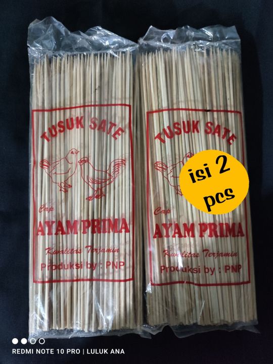 Tusuk Sate Bambu Cap Ayam Prima 200g Isi 2 Pcs Tusuk Sosis Tusuk