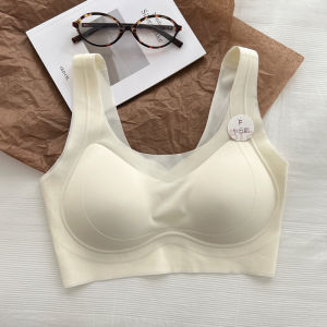Breathable Soft Summer Strap Underwear W Shape High Support Wireless Bra Seamless Beautiful Back Nude Sensation Innerwear