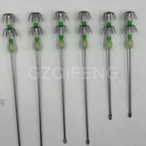 10pcs/Box ZYZHE Squid Hook Sea Fishing Luminous Fish Double Layer 3 Sizes Umbrella Octopuses Hooks Cuttlefish Night Fishhooks