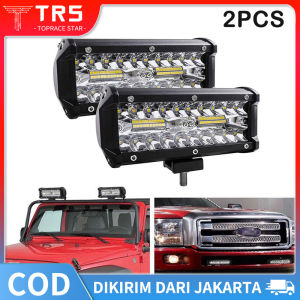 (Dikirim Dari Jakarta) 2PCS Lampu Tembak Sorot LED Bar 36 Titik Mata 120 Watt Mobil Motor 120W 12V 24V 7inch Lampu Spot Lampu Banjir/Lampu Tembak Offroad LED 36 Mata/Lampu Led Super Terang/Lampu Tembak Super Terang/Lampu Tembak Led Motor