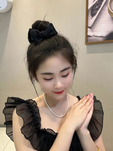 Fancy Bows Small Jaw Clip Womens High Ponytail Hair Clip Bun Back Head Fixed Gadget Hairware