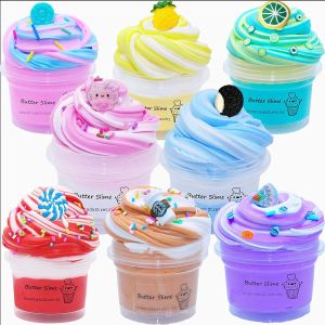 100ml DIY đầy màu sắc đám mây bơ Slime Fluffy Đất Sét Polymer con quay Anti Stress Fidget Đồ chơi ủng hộ Slime pha lê kỳ diệu đất sét plasticine Nguồn cung cấp đồ chơi trẻ em cho trẻ em