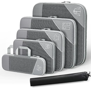 【6Pcs/Set】Travel Storage Bag Set Luggage Sorting Portable Net Compressible Portable Storage Bag
