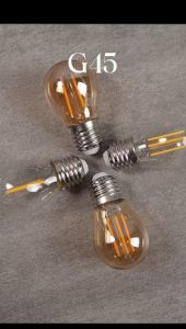 LAMPU LED FILAMEN 2W BULB G45 BOHLAM PIJAR 2 WATT EDISON / S14 WARMWHITE 220V E27 HIAS CAFE